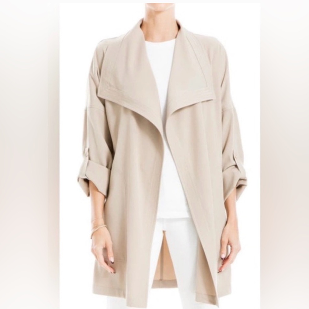 Max Studio drape front jacket NWT